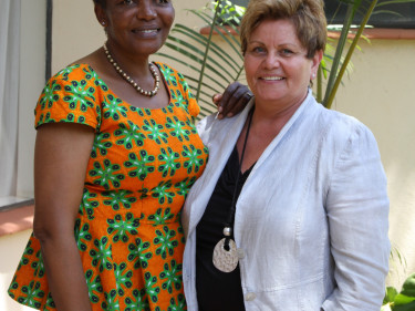Landesbäuerin Annelies Göller in Kenia. 