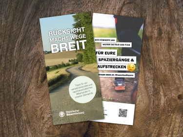 Rücksicht macht Wege breit - Tipps für Spaziergänger auf Feld und Flur. 