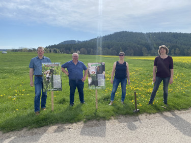 Feldrandschilder für die Öffentlichkeitsarbeit