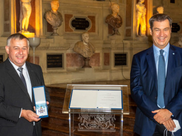 Bauernpräsident Walter Heidl mit Ministerpräsident Markus Söder. 