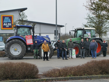 Demo bei  Aldi Breitengüßbach