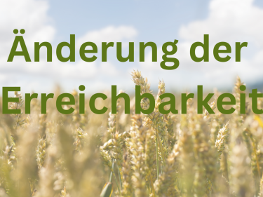 Änderung der Erreichbarkeit