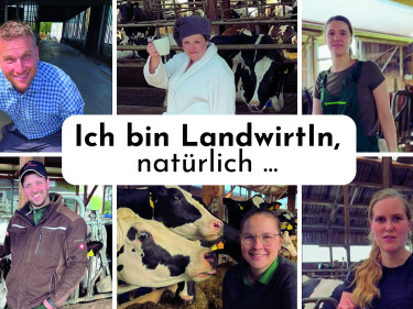 Collage aus Fotos von Landwirten