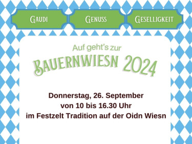 Ankündigung Bauernwiesn
