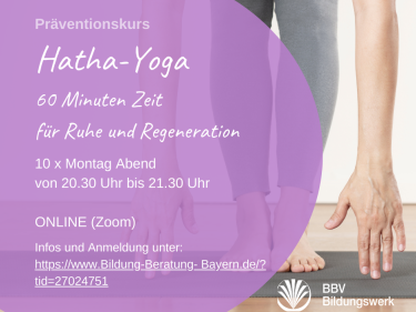 Hatha-Yoga online 10 Abende