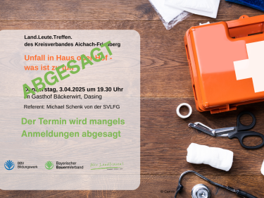Terminabsage Land.Leute.Treffen. am 3. April 2025