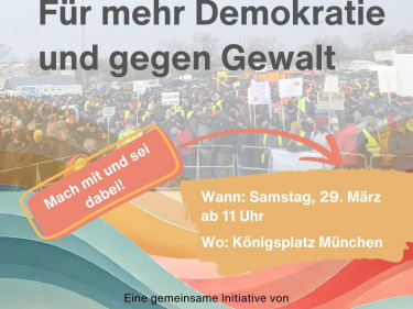 Für mehr Demokratie und gegen Gewalt