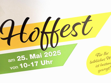 Ausschnitt aus Plakat mit Daten des Hoffestes