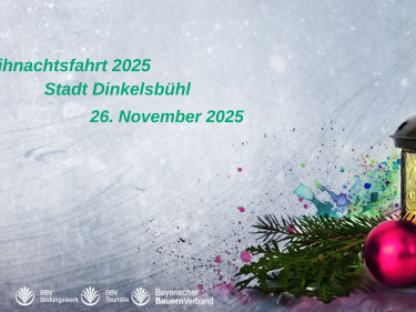 Weihnachtsfahrt 2025 nach Dinkelsbühl des BBV KV Aichach-Friedberg am 26. November 2025 