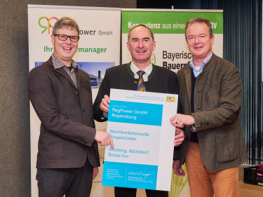 Förderurkunde für Pilotprojekt „Biogascluster“
