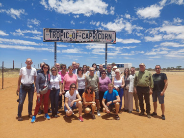 Namibia Gruppe beim Wendekreis des Steinbocks