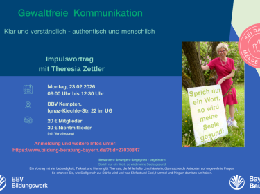 Vortrag mit Theresia Zettler