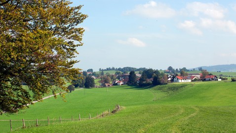 Sanfte Kulturlandschaft in Bayern