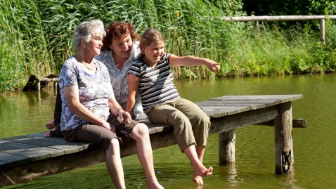 Familie am See