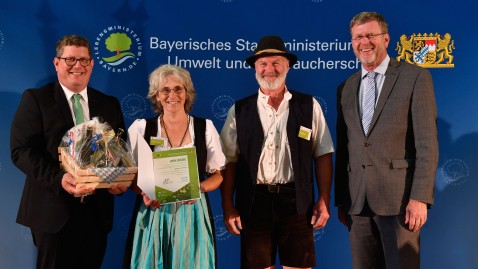 Übergabe der Auszeichnung Naturschutzpartern Landwirt 2018