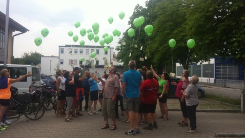 Luftballonwettbewerb der Radltour