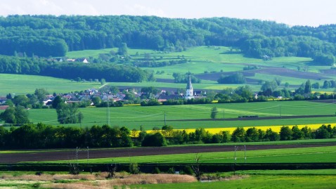 Ortsansicht und Gegend von Meinheim