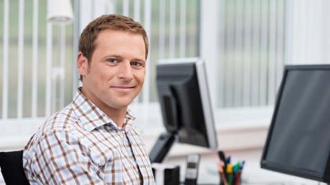 Ein Mann am Arbeitsplatz