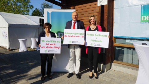 Veredlungstag Bild mit Präsident Rukwied und Kreisbäuerin Renate Ixmeier