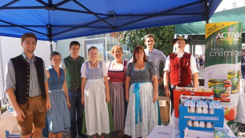 Stand von Danone auf der Schmankerlstraße