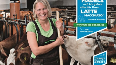 Unsere Bayerischen Bauern: Monika M., Vogtareuth "Meine Mädels und ich geben alles für Ihren Latte Macchiato"