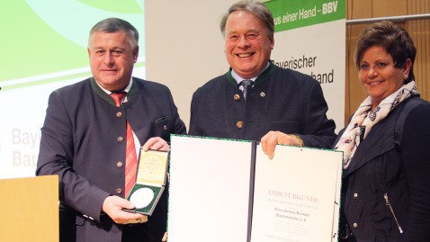 Bauernpräsident Walter Heidl, Helmut Brunner und Landesbäuerin Anneliese Göller