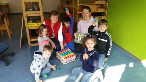 Ostereier im Kindergarten