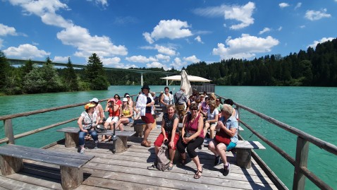 Auf dem Schongauer Lechstausee