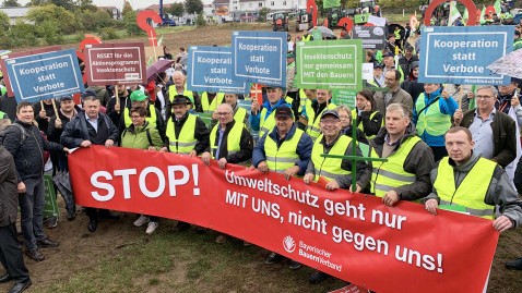 Demo der Bauernverbände bei der Agrarministerkonferenz