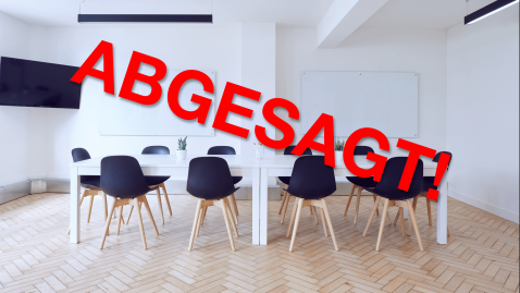 Veranstaltungen abgesagt