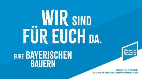 Schlepperaufkleber Wir sind für euch da - Eure Bayerischen Bauern