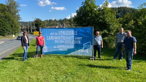 Großplakate werben für Landwirtschaft