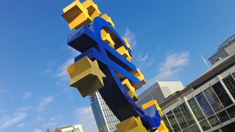 Das Euro-Symbol in Frankfurt am Main