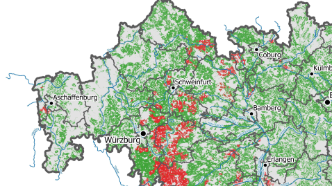 Rote-Gebiete Unterfranken