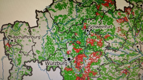 Rote Gebiete Unterfranken
