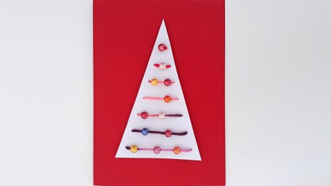 Weihnachtskarte mit Perlen
