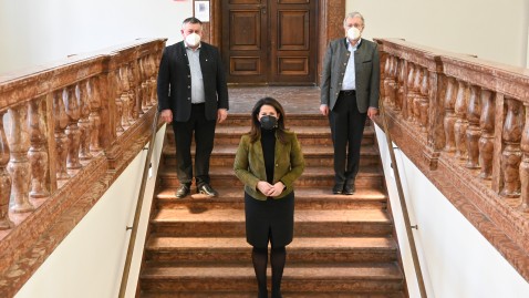 Ministerin Michaela Kaniber, Bauernpräsident Walter Heidl und Generalsekretär Georg Wimmer