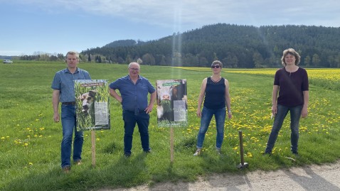 Feldrandschilder für die Öffentlichkeitsarbeit
