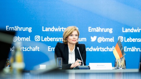 Bundeslandwirtschaftsministerin Klöckner auf einer ihrer letzten Pressekonferenzen