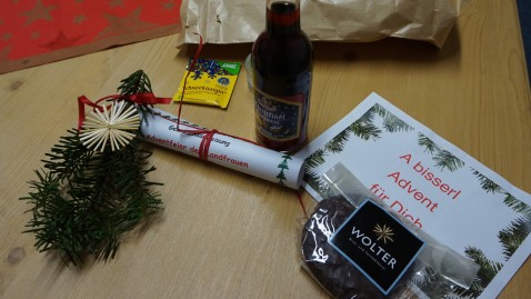 Überraschungspackerl der Rosenheimer Landfrauen für die Adventfeier