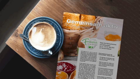 Gemeinsam aktiv mit Kaffeetasse