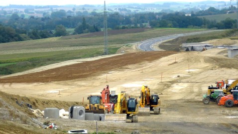 Autobahn-Baustelle