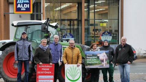Demo bei Aldi Ebermannstadt