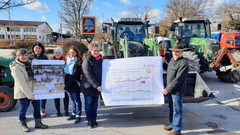Protest vor Aldi in Zusmarshausen