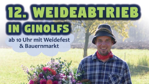 Flyer Weideabtrieb Ginolfs