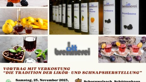Vortrag Likör- und Schnapsherstellung OV Schornweisach, KV NEA-BW
