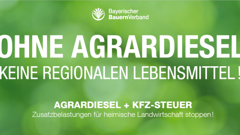 Plakat: Ohne Agrardiesel keine regionalen Lebensmittel