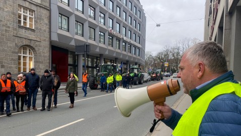 Protestaktion in Augsburg