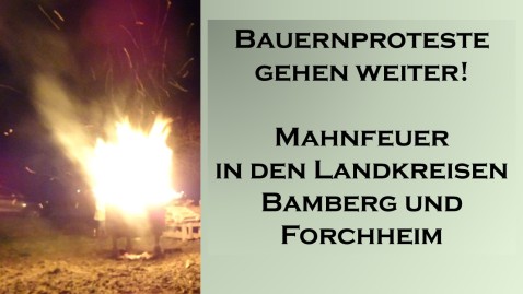 Mahnfeuer in Bamberg Forchheim