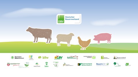 Tiere und Logos der Bauernverbaende